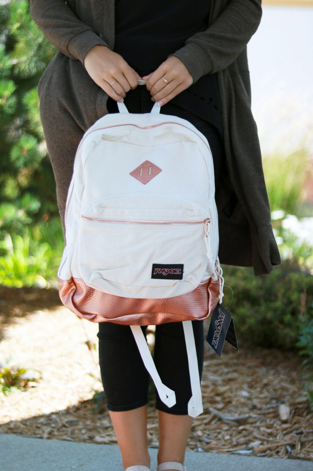 jansport backpack rose gold